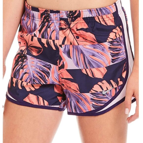 Nike Dri-Fit Tempo Purple Running Shorts Floral Print Size 2X - Picture 1 of 6